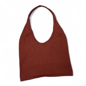 Urban Outfitters Rust Ribbed Halter Crop Top | Out From Under | Sz S